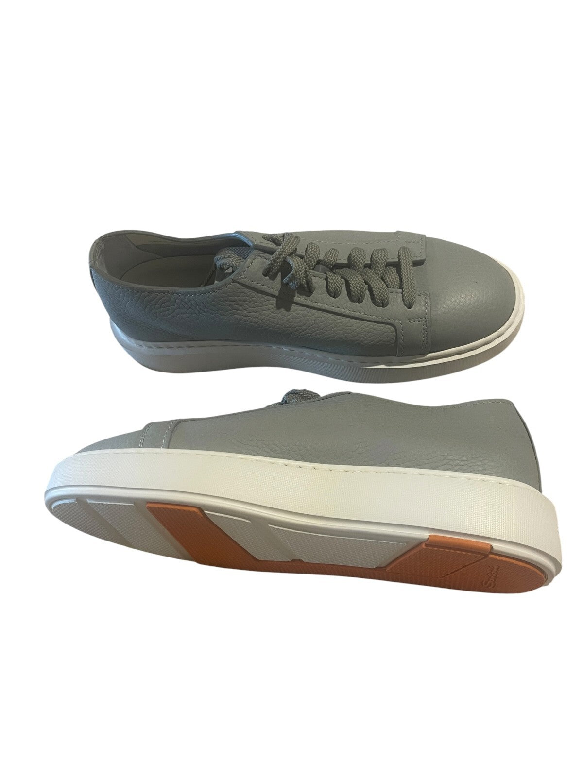 Santoni Gray Leather Sneakers - size 38