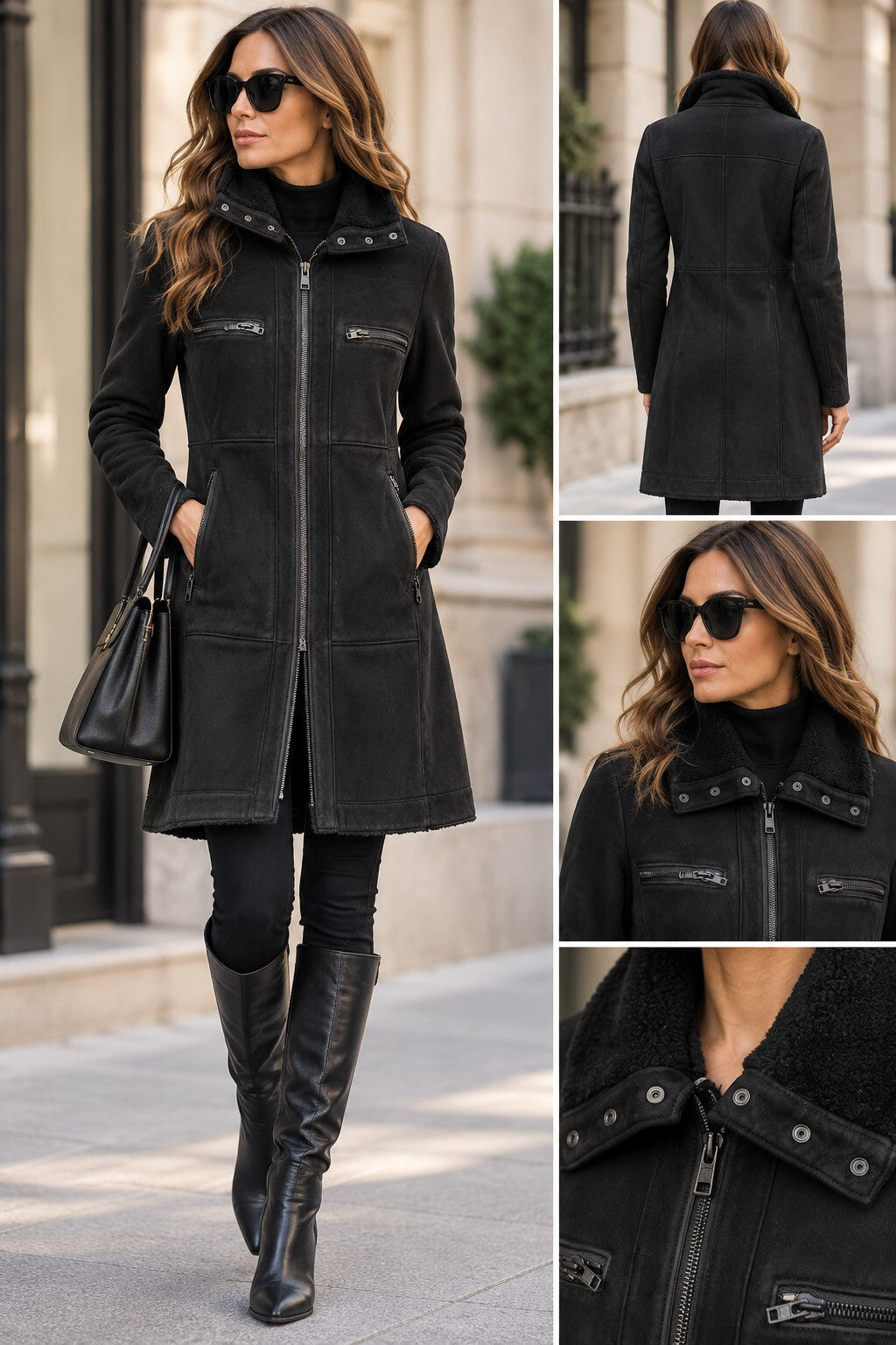 Theory Lamb Shearling Coat