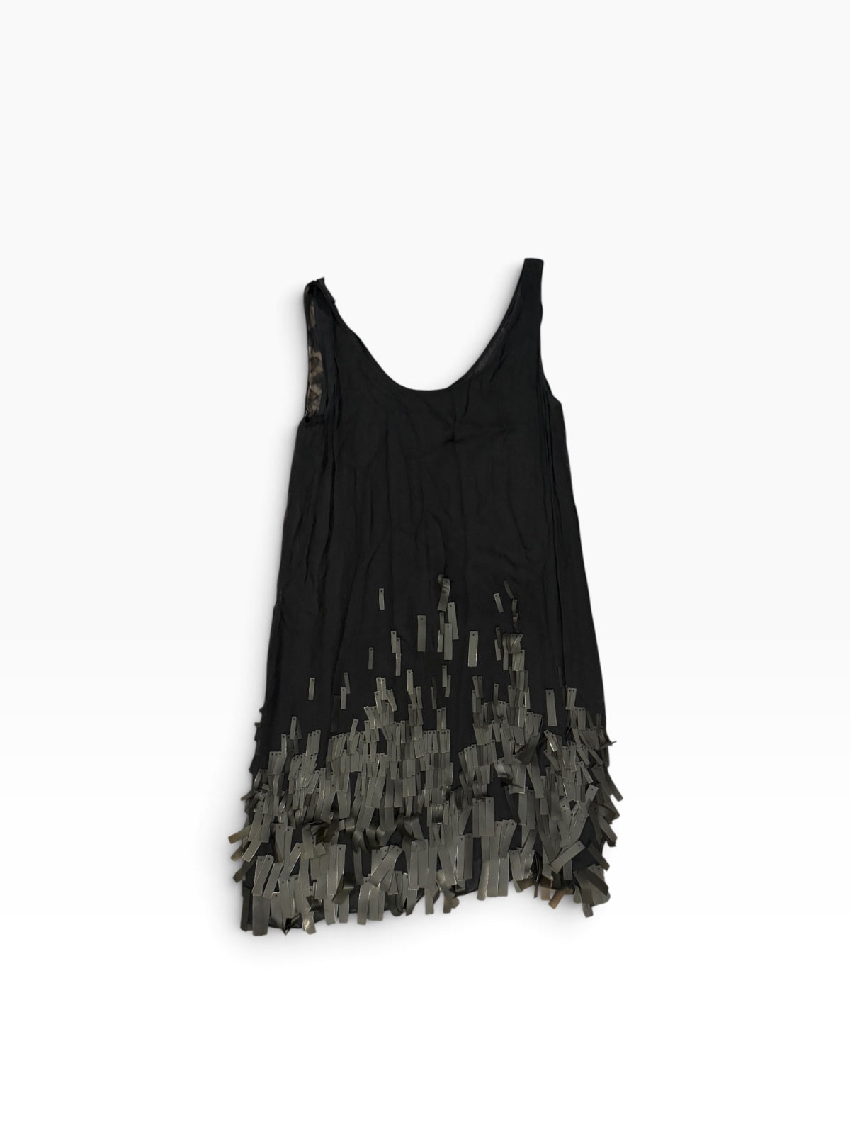 Diane von Furstenberg Black Embellished Shift Dress