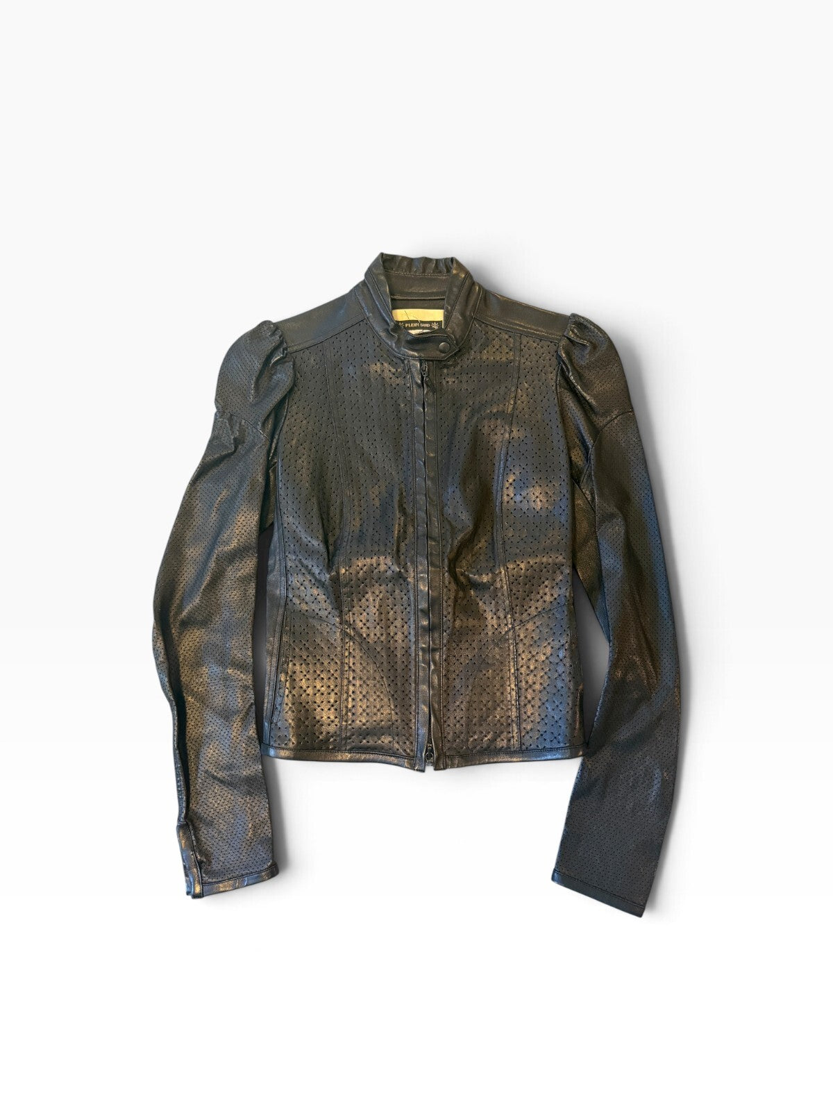 Vintage Plein Sud Perforated Leather Jacket