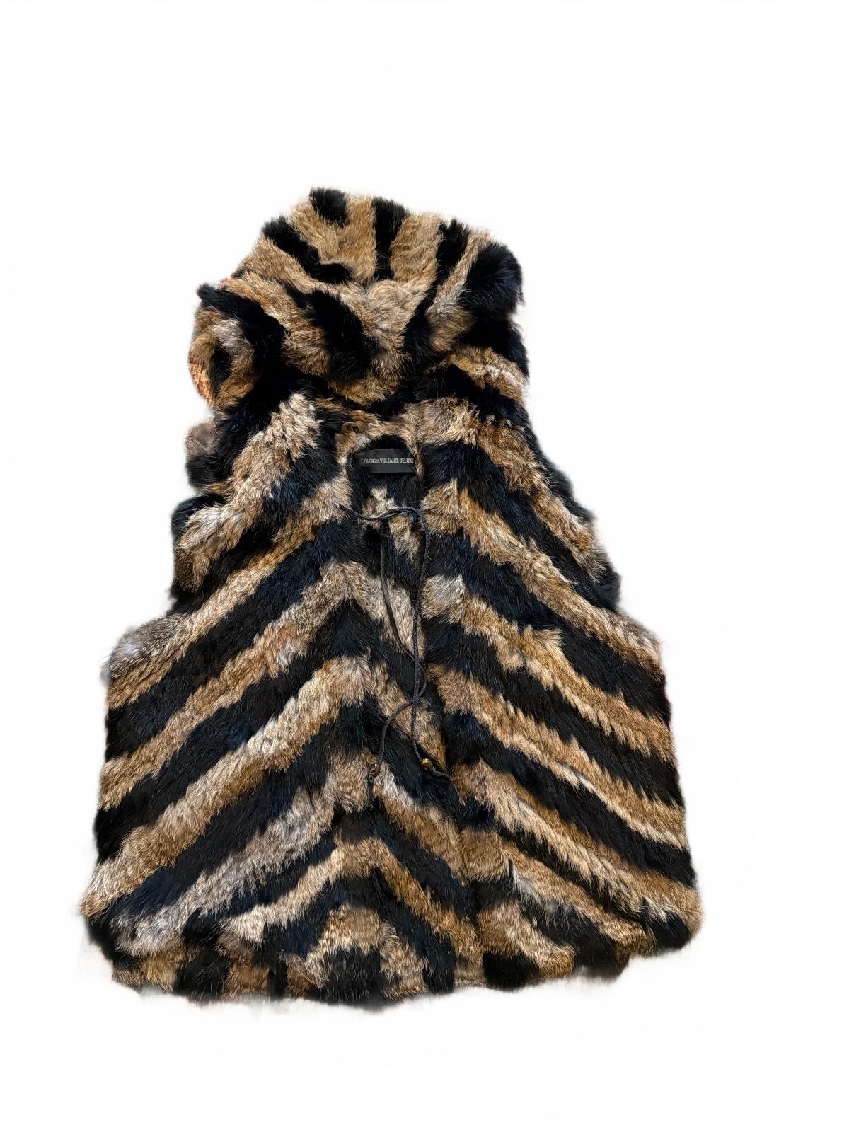 Zadig & Voltaire Finch Deluxe Rabbit Fur Hooded Vest