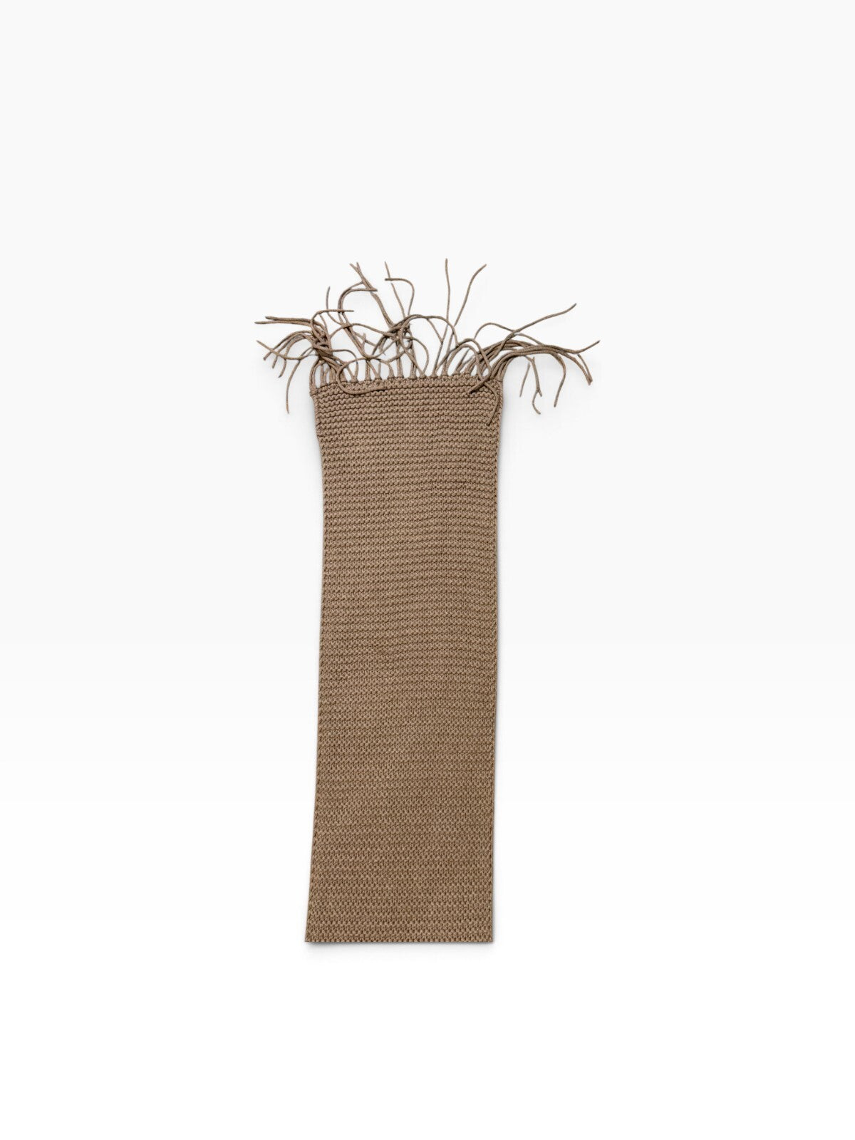 Kerri Rosenthal Cotton Cashmere Blend Knit Scarf with Fringe