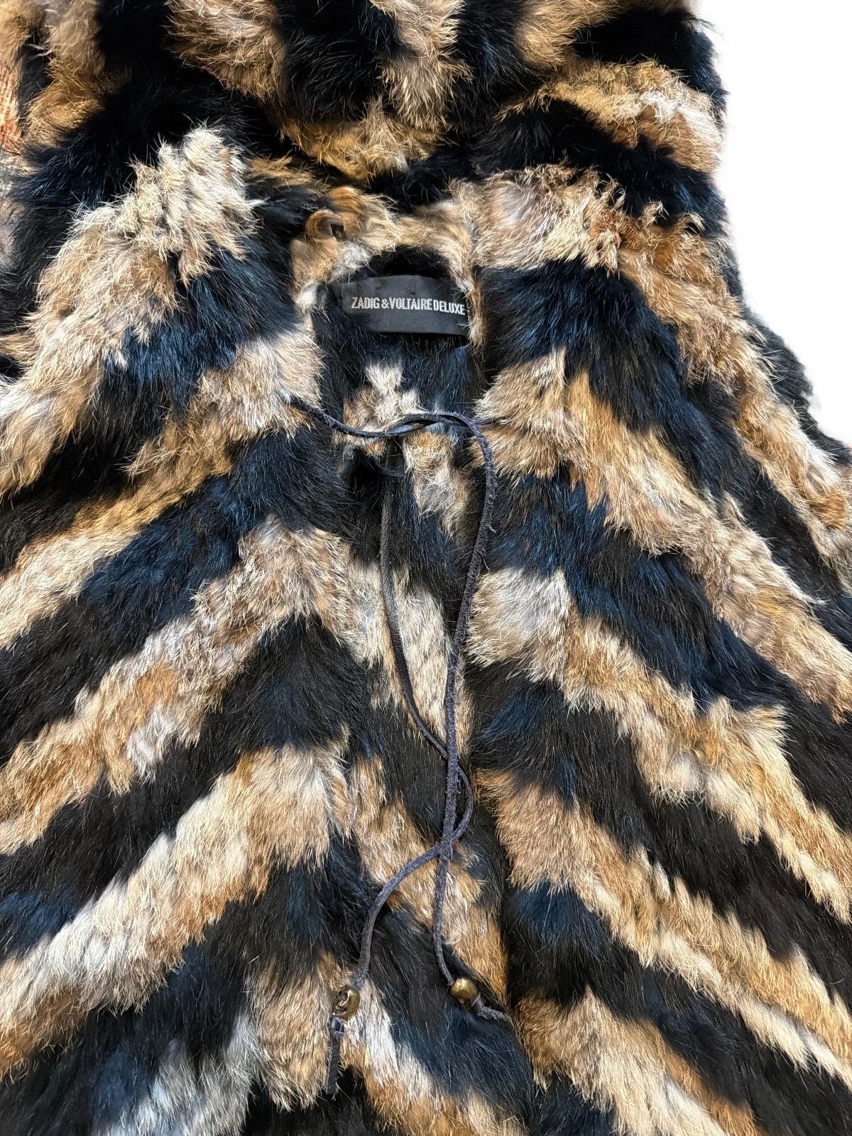 Zadig & Voltaire Finch Deluxe Rabbit Fur Hooded Vest
