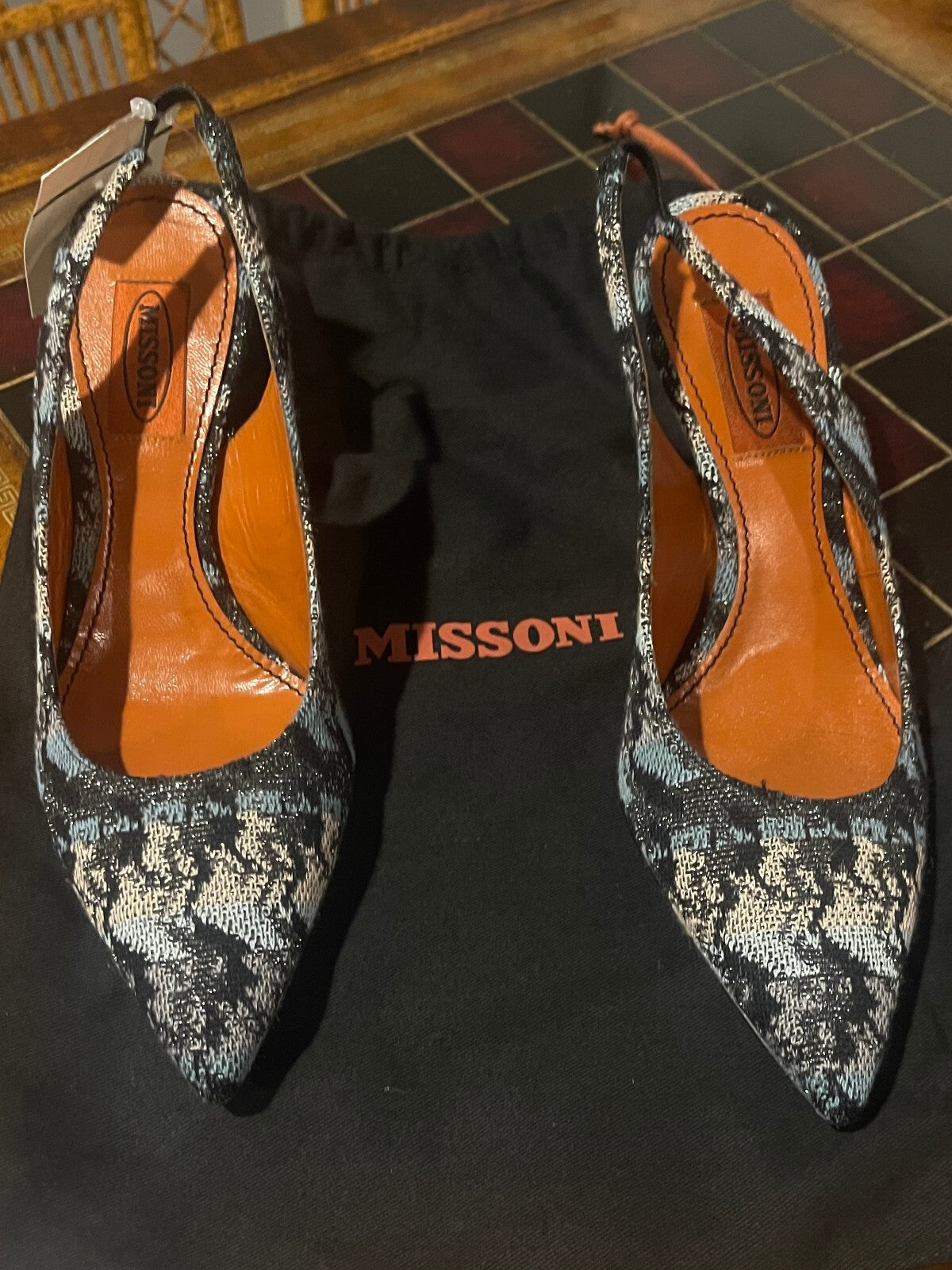 Missoni Fabric Slingback - Size 37.5
