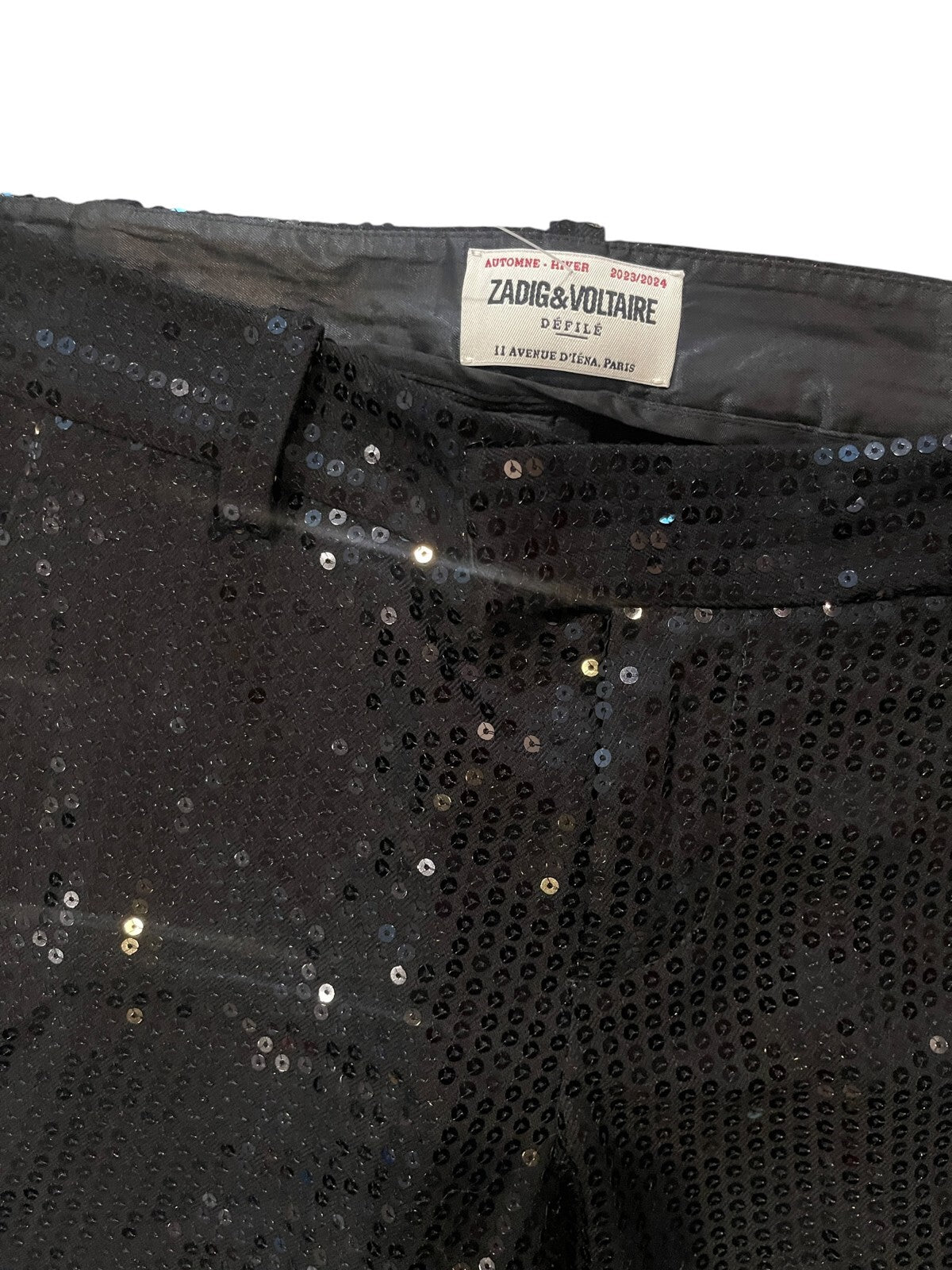 Zadig & Voltaire Prune Sequin Pants - Size 40