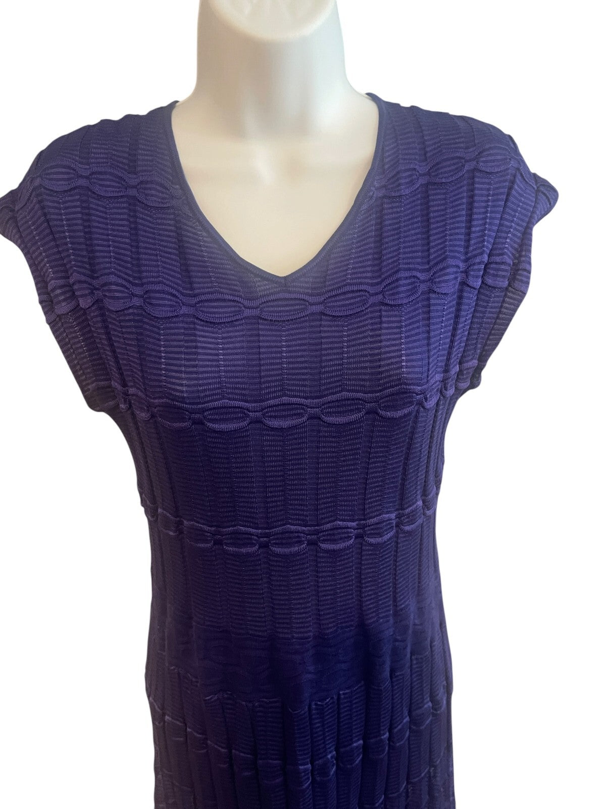 M Missoni Purple Knit Dress