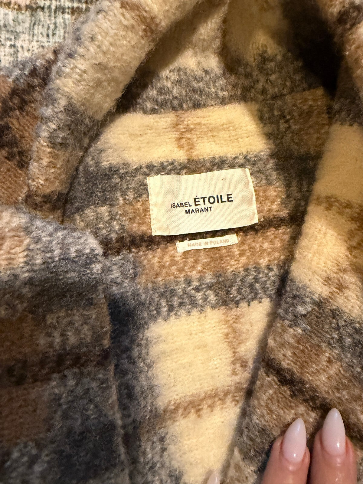 Oversized Isabel Marant Étoile Gabriel Plaid Wool Blend Coat