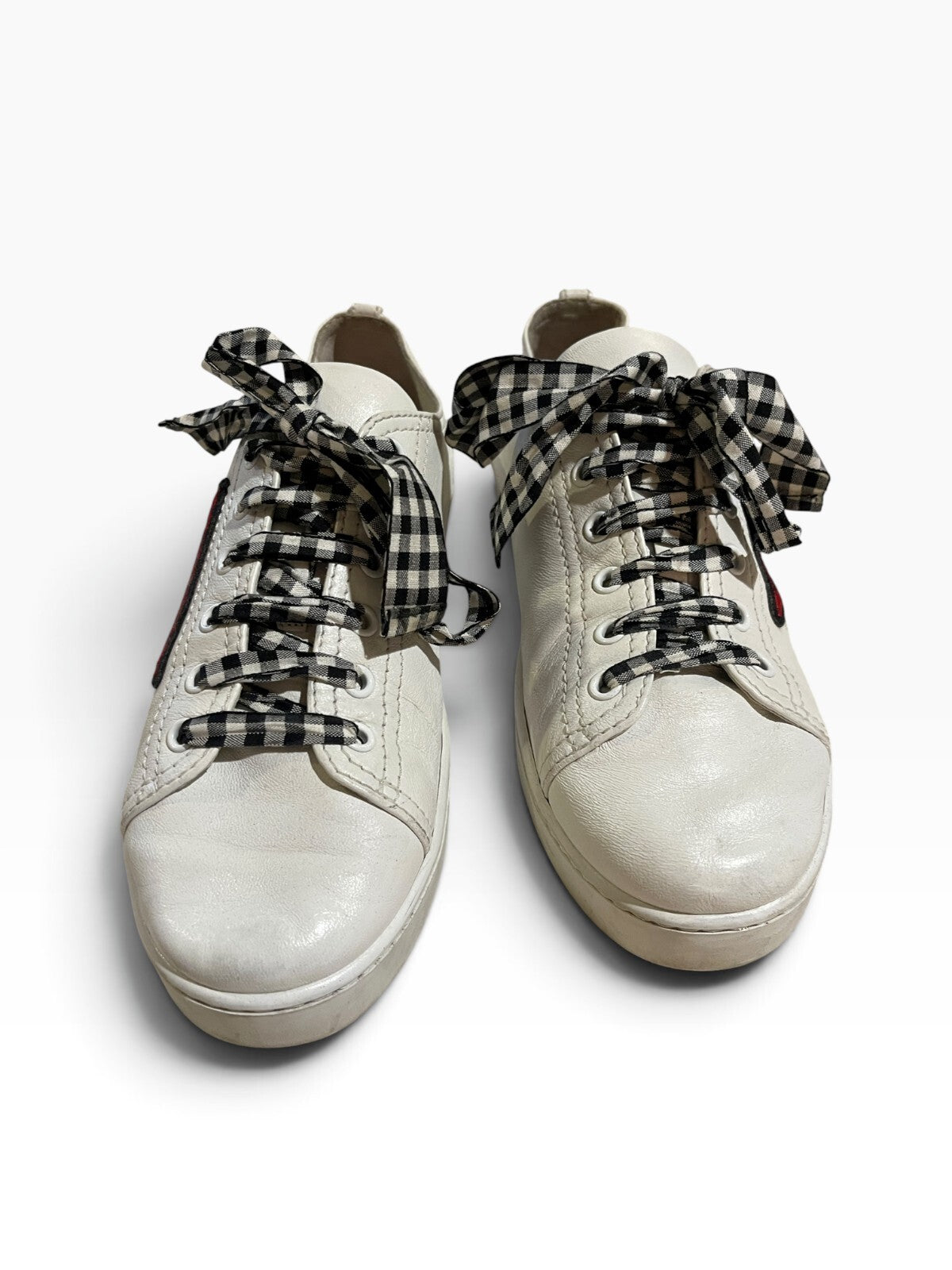 Miu Miu Vichy Gingham Ribbon Sneakers