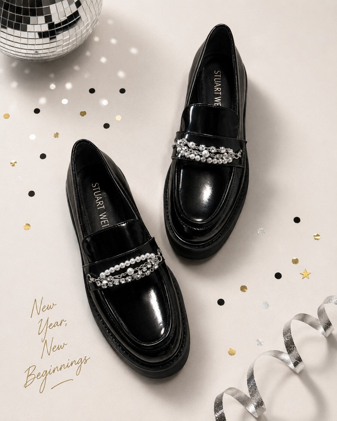 Stuart Weitzman Pearldrop Platform Loafer - Size 7