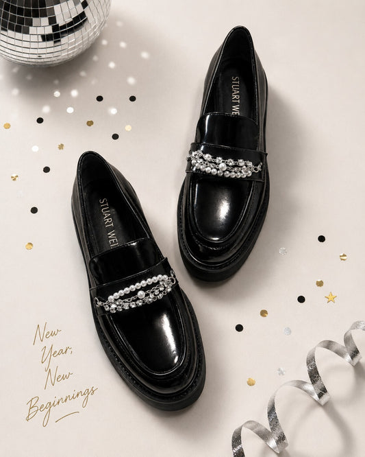 Stuart Weitzman Pearldrop Platform Loafer - Size 7