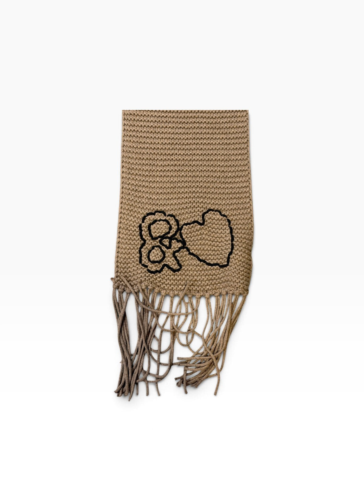 Kerri Rosenthal Cotton Cashmere Blend Knit Scarf with Fringe