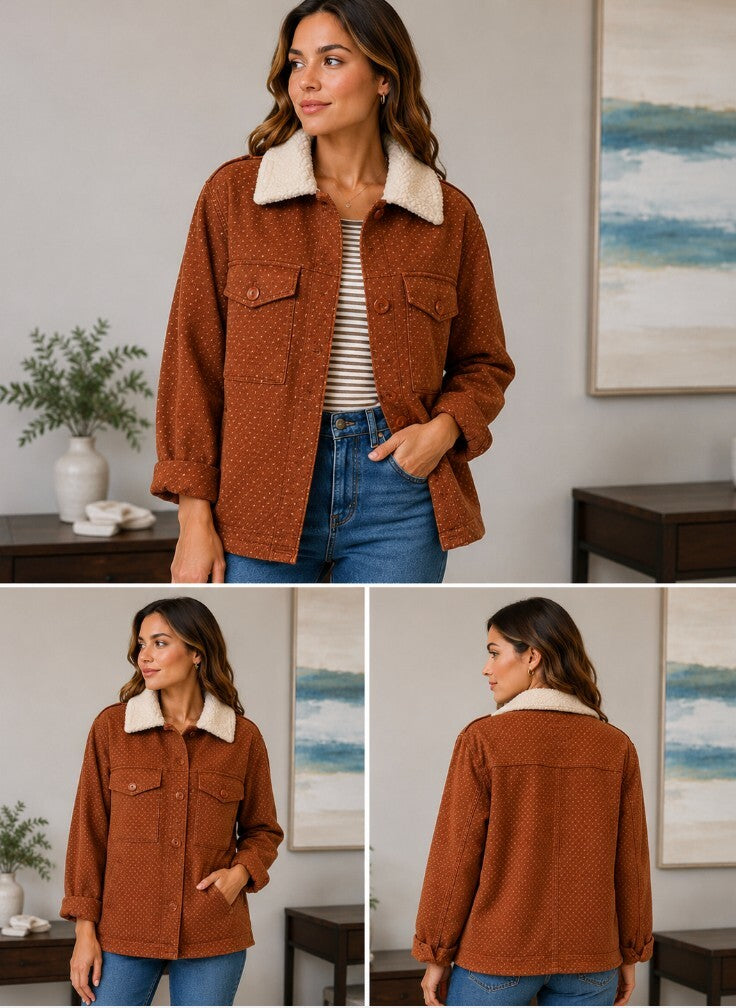 Joie Draper faux shearling jacket