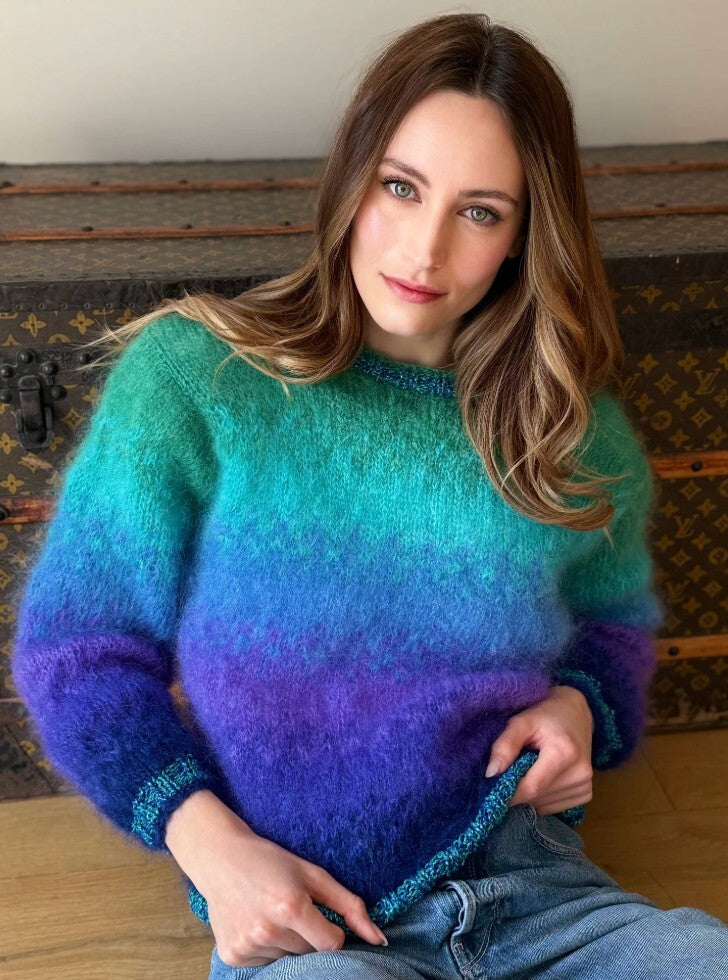 NWT Rose Carmine Sweater TIE&DYE VERT/MARINE
