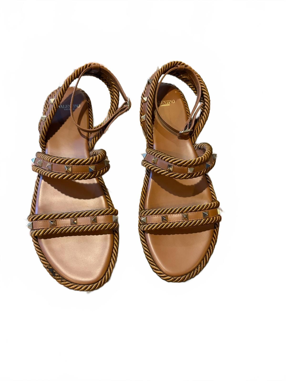 Valentino Rock Stud braided Sandals