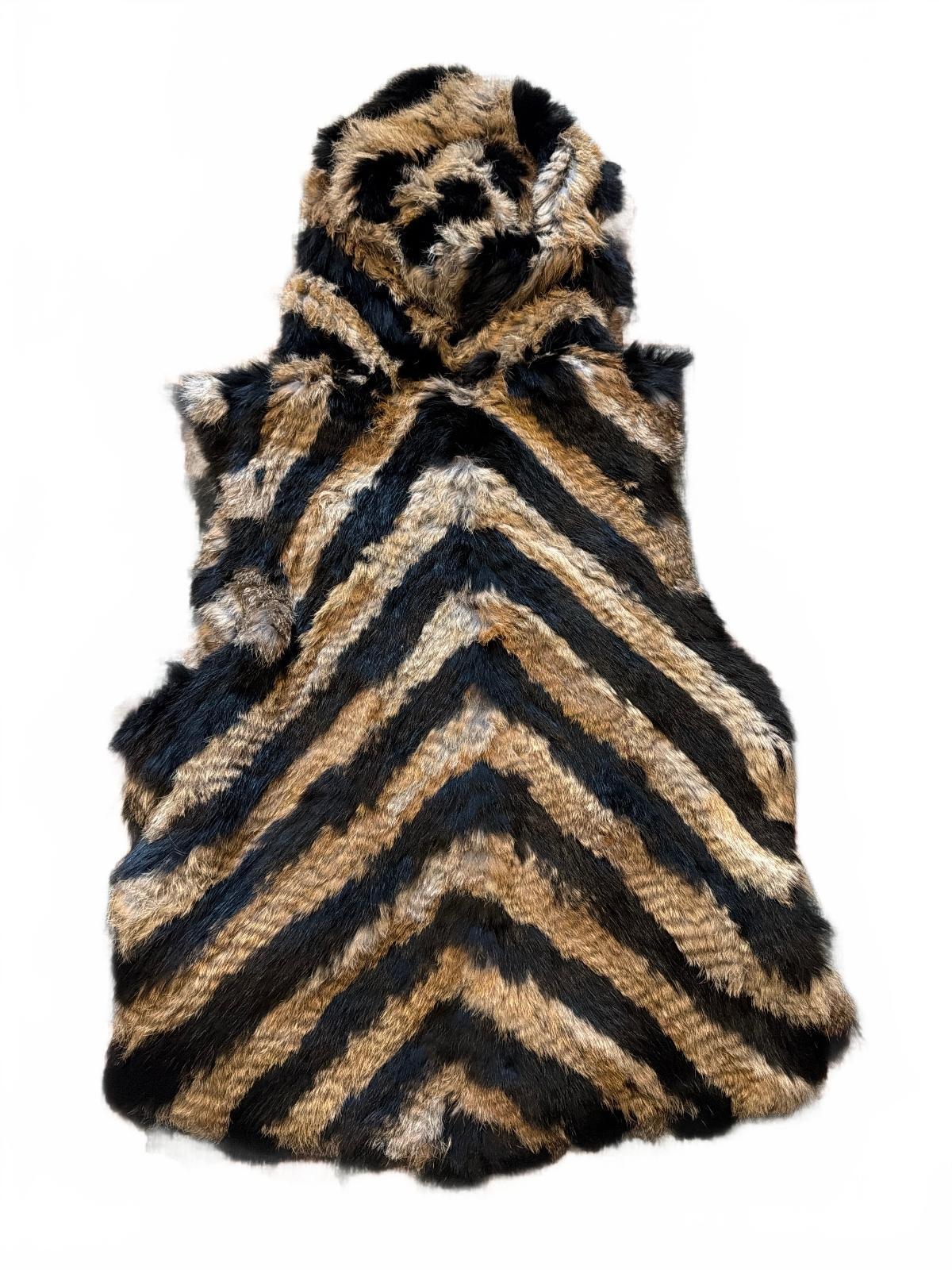 Zadig & Voltaire Finch Deluxe Rabbit Fur Hooded Vest