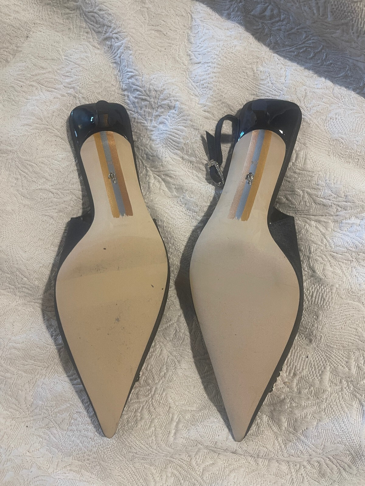 Sam Edelman Kaitlyn Slingback Pointed Toe Kitten Heel Pump