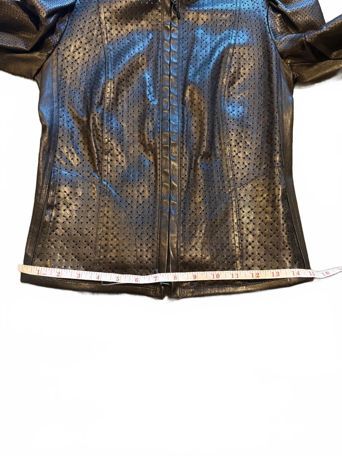 Vintage Plein Sud Perforated Leather Jacket