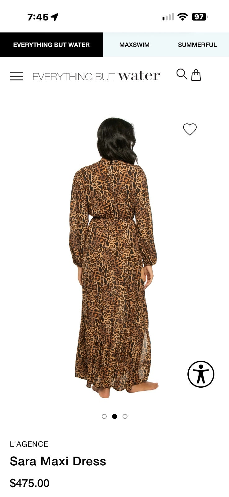NWT L'Agence Sara Maxi dress