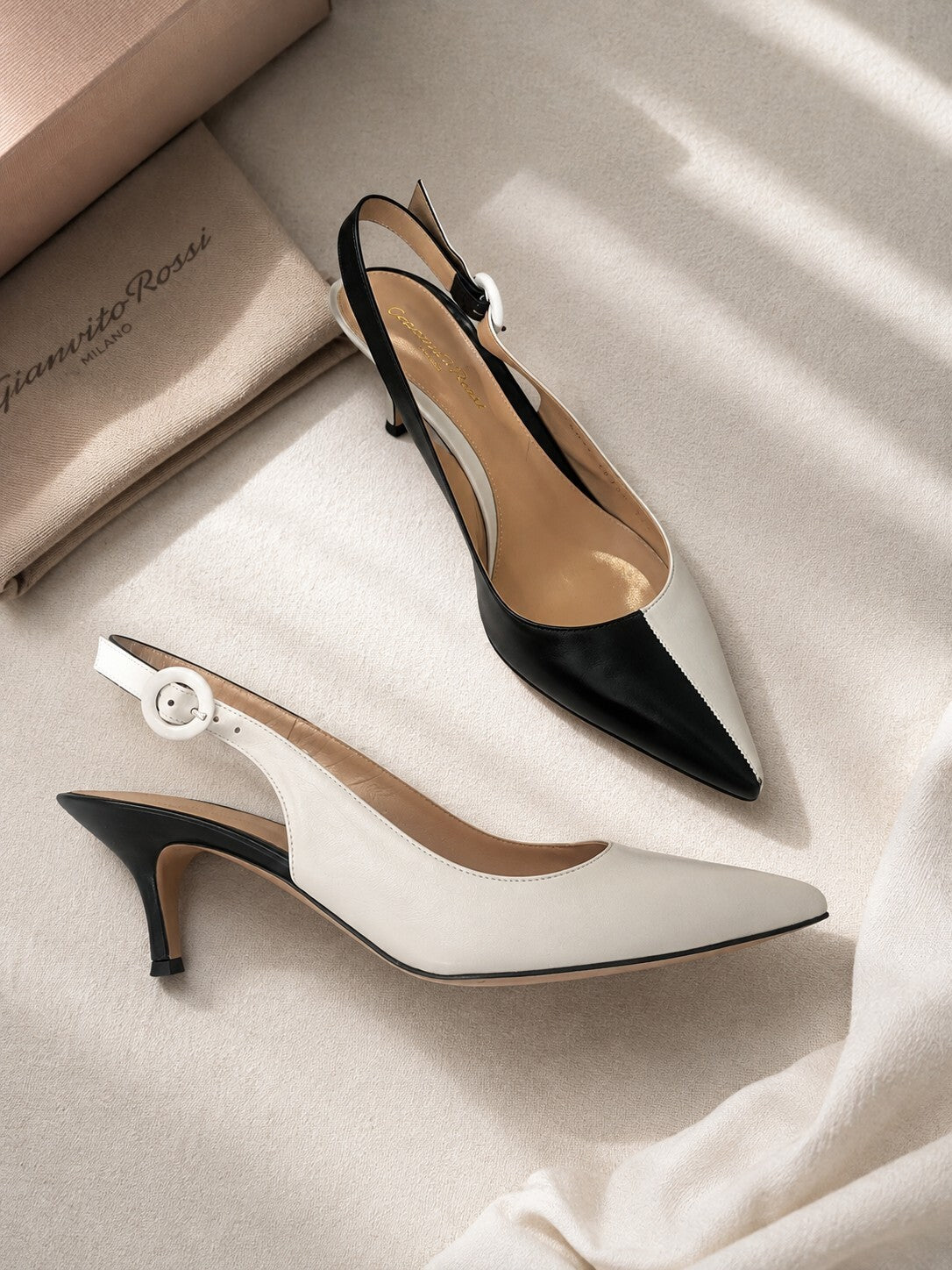 Gianvito Rossi Anna leather slingback pumps - Size 36.5