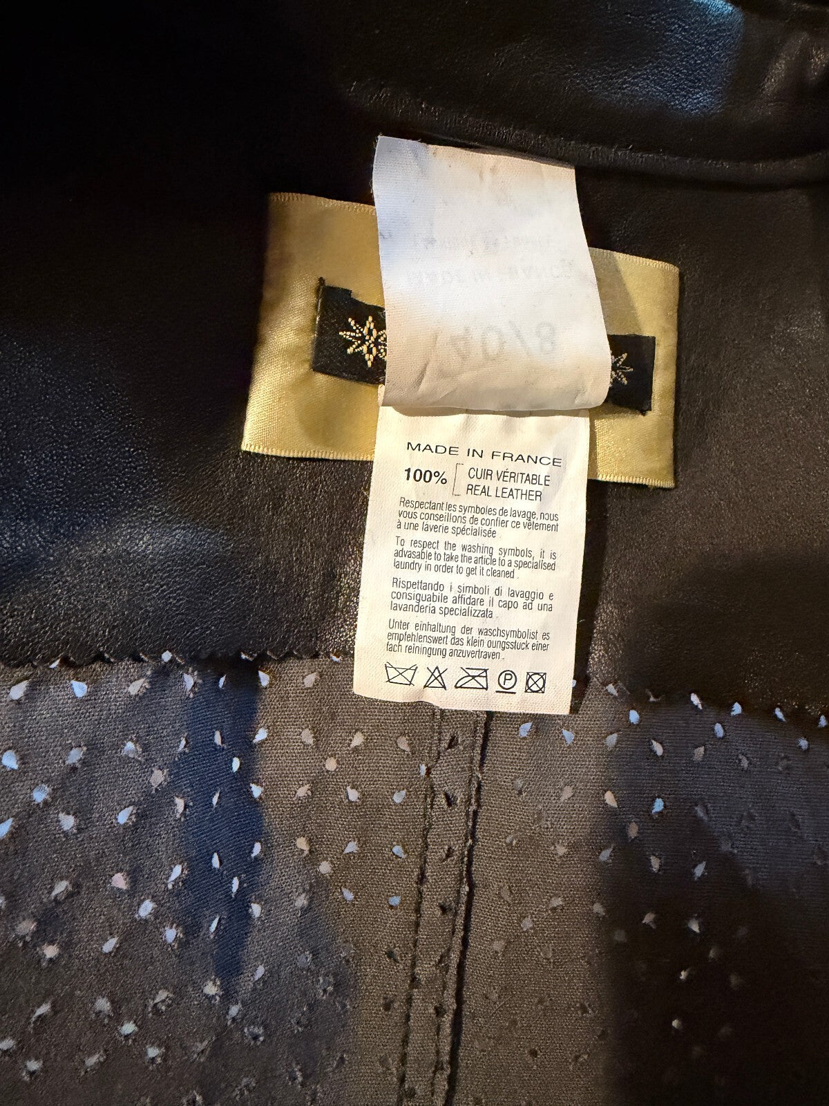Vintage Plein Sud Perforated Leather Jacket