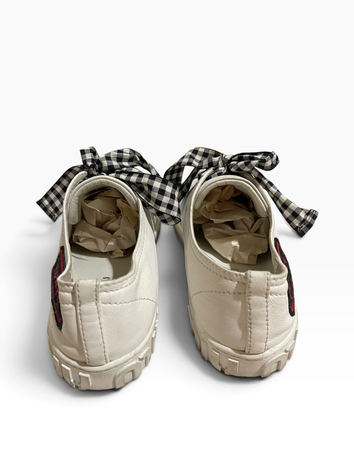 Miu Miu Vichy Gingham Ribbon Sneakers