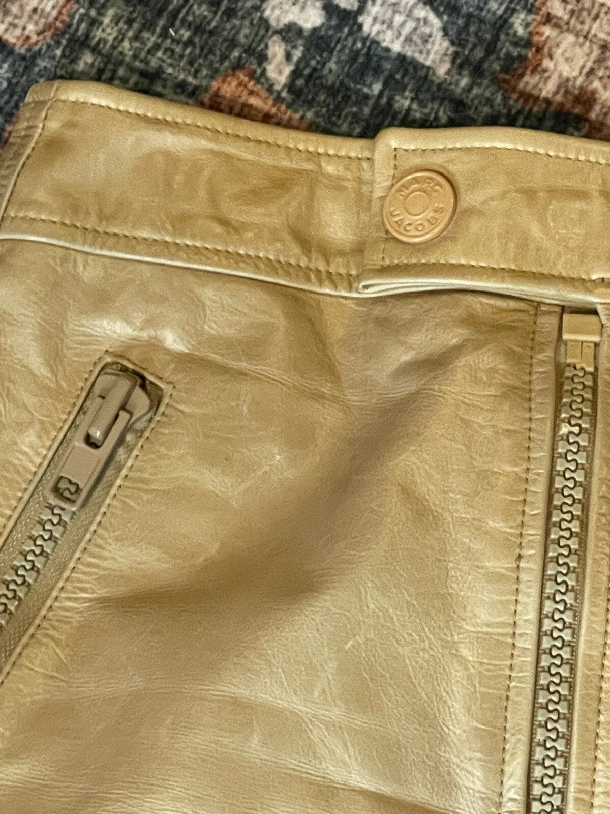 Marc Jacobs Zippered Leather Skirt