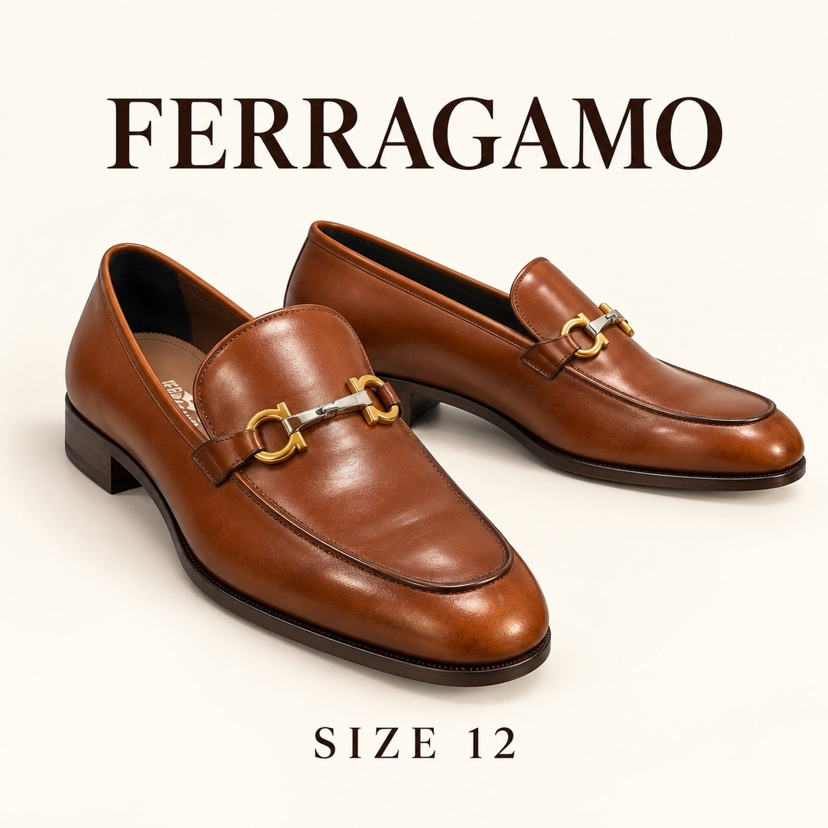 Ferragamo Leather Horsebit Loafers