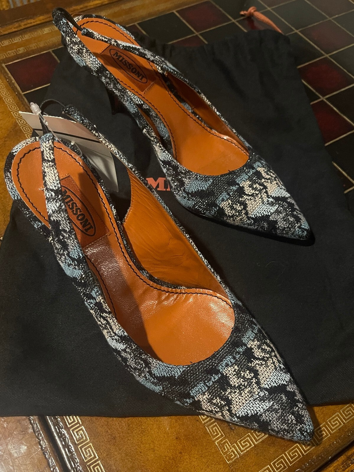 Missoni Fabric Slingback - Size 37.5