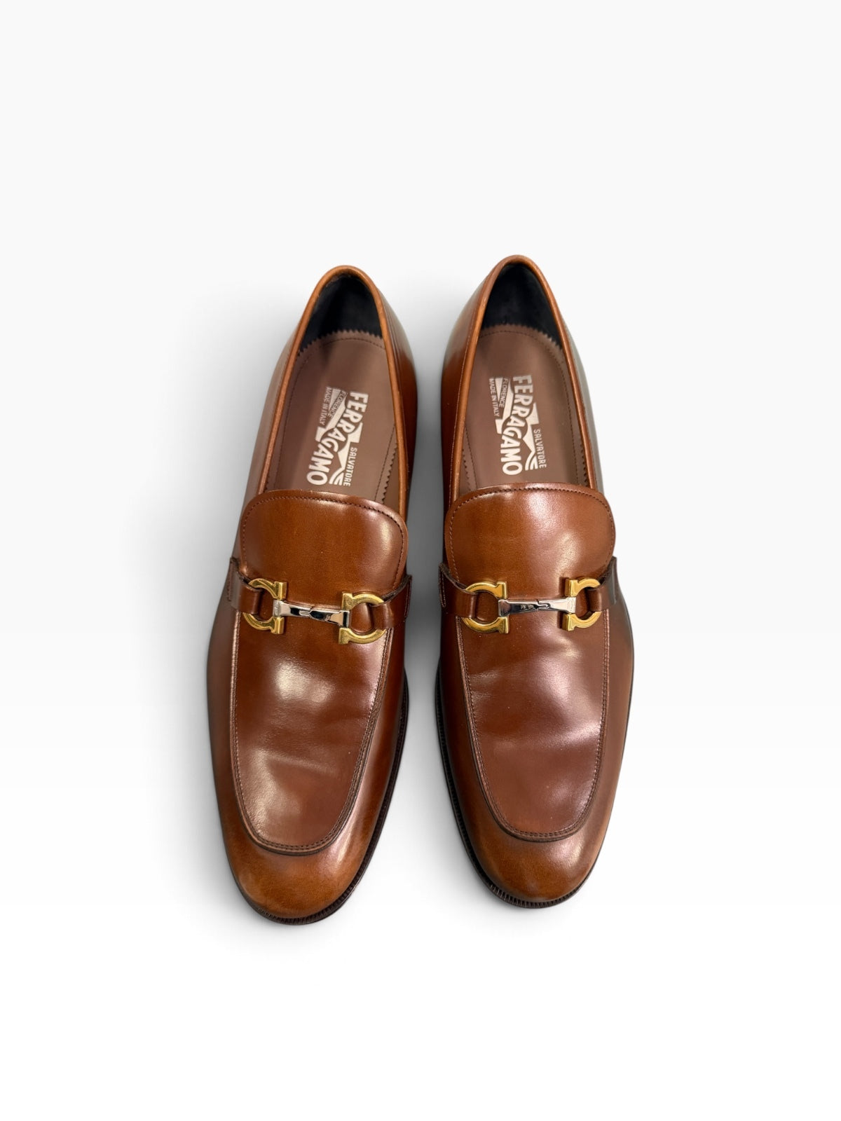 Ferragamo Leather Horsebit Loafers