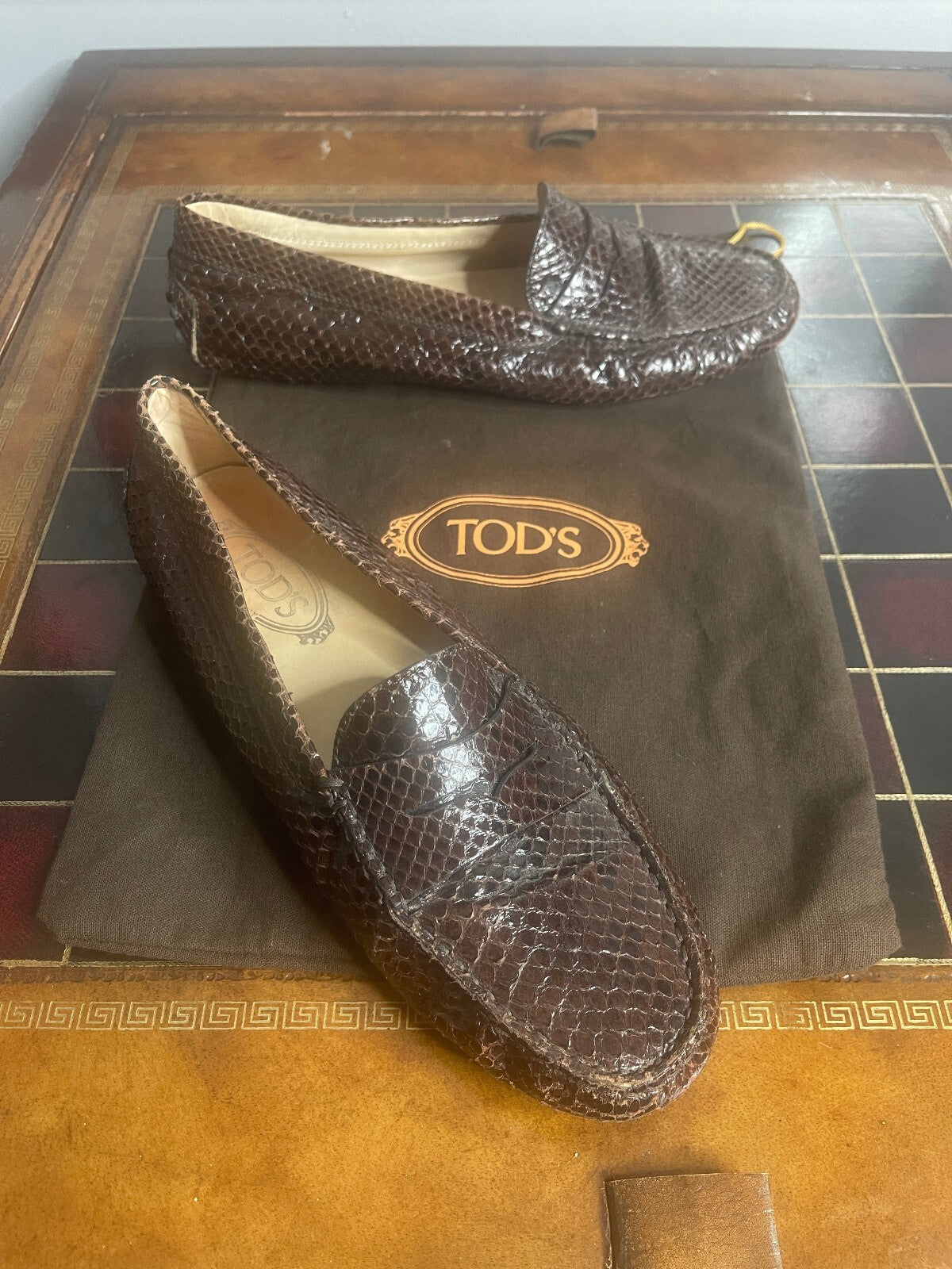 Tod's Snakeskin Drivers