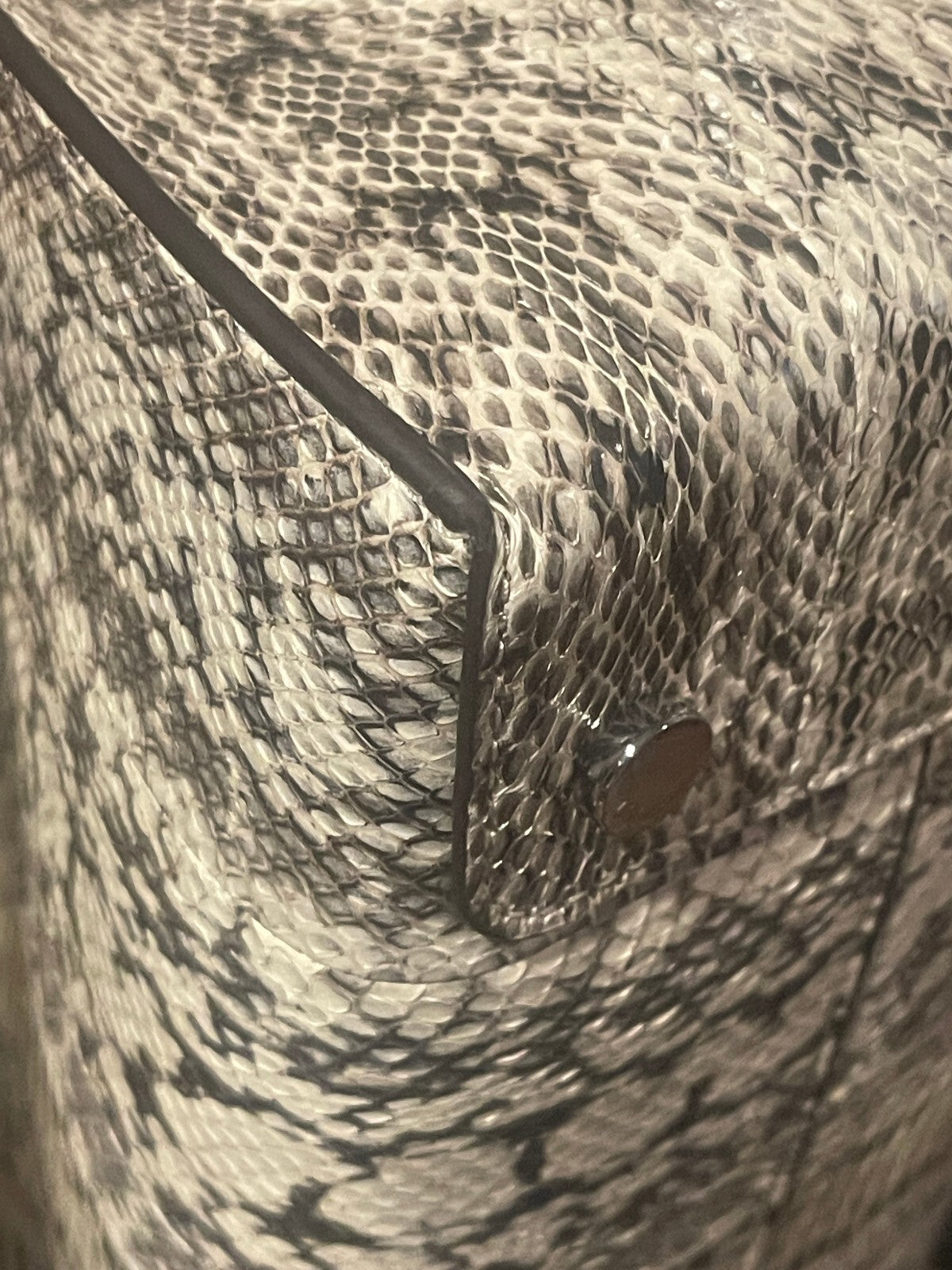Michael Kors Mercer Large Snakeskin Tote w/ Crossbody Strap