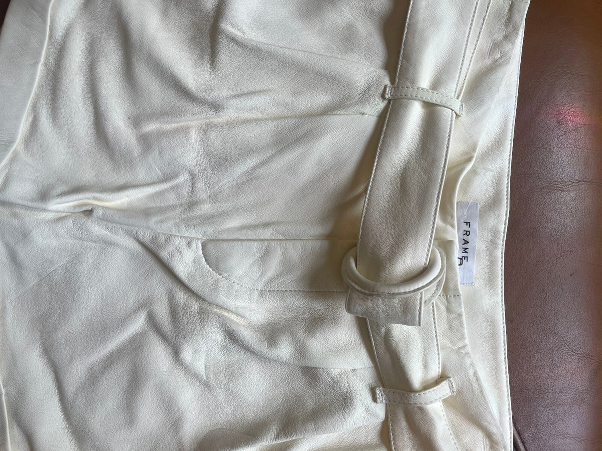 Frame Lamb Leather Shorts