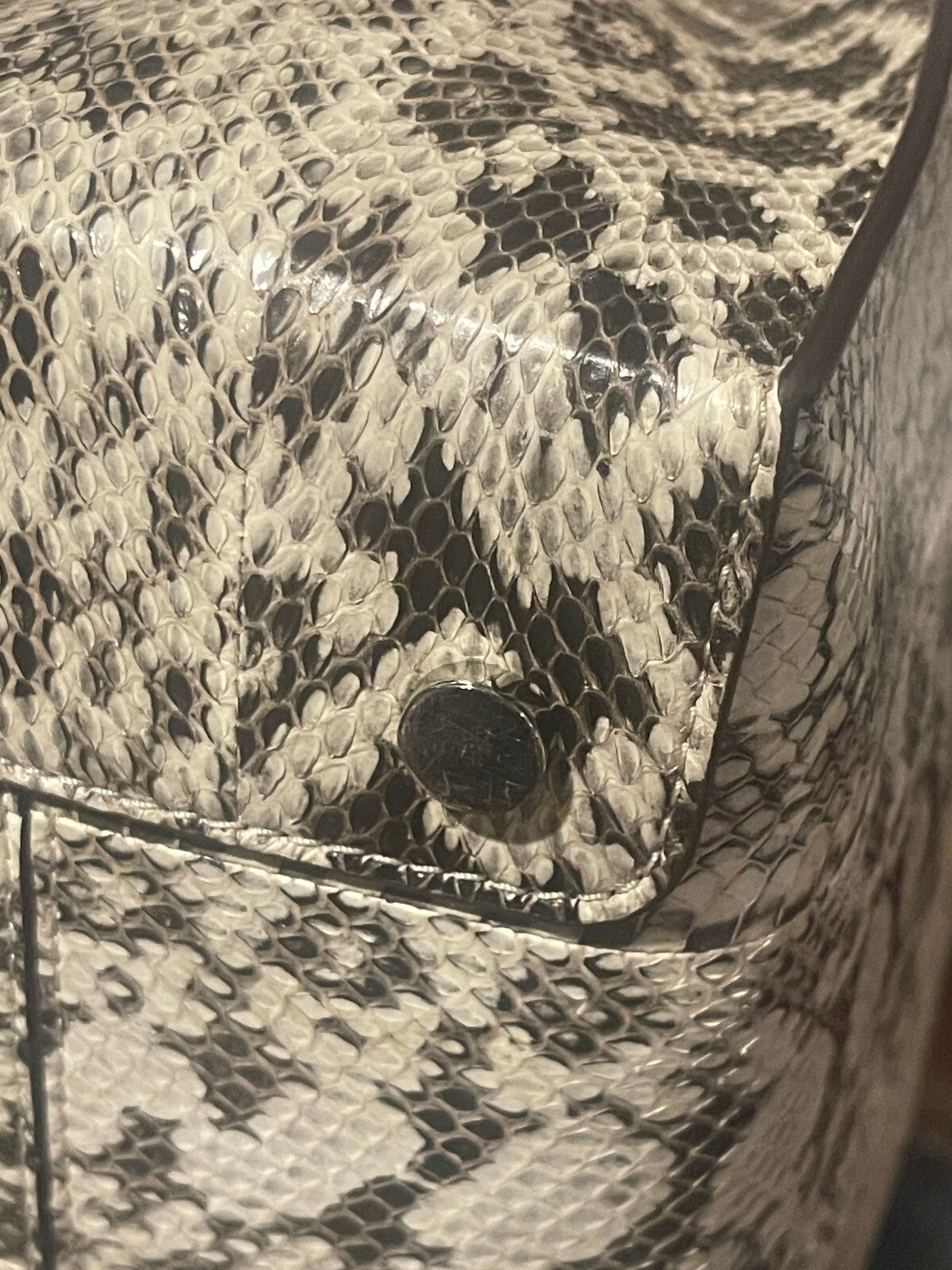 Michael Kors Mercer Large Snakeskin Tote w/ Crossbody Strap