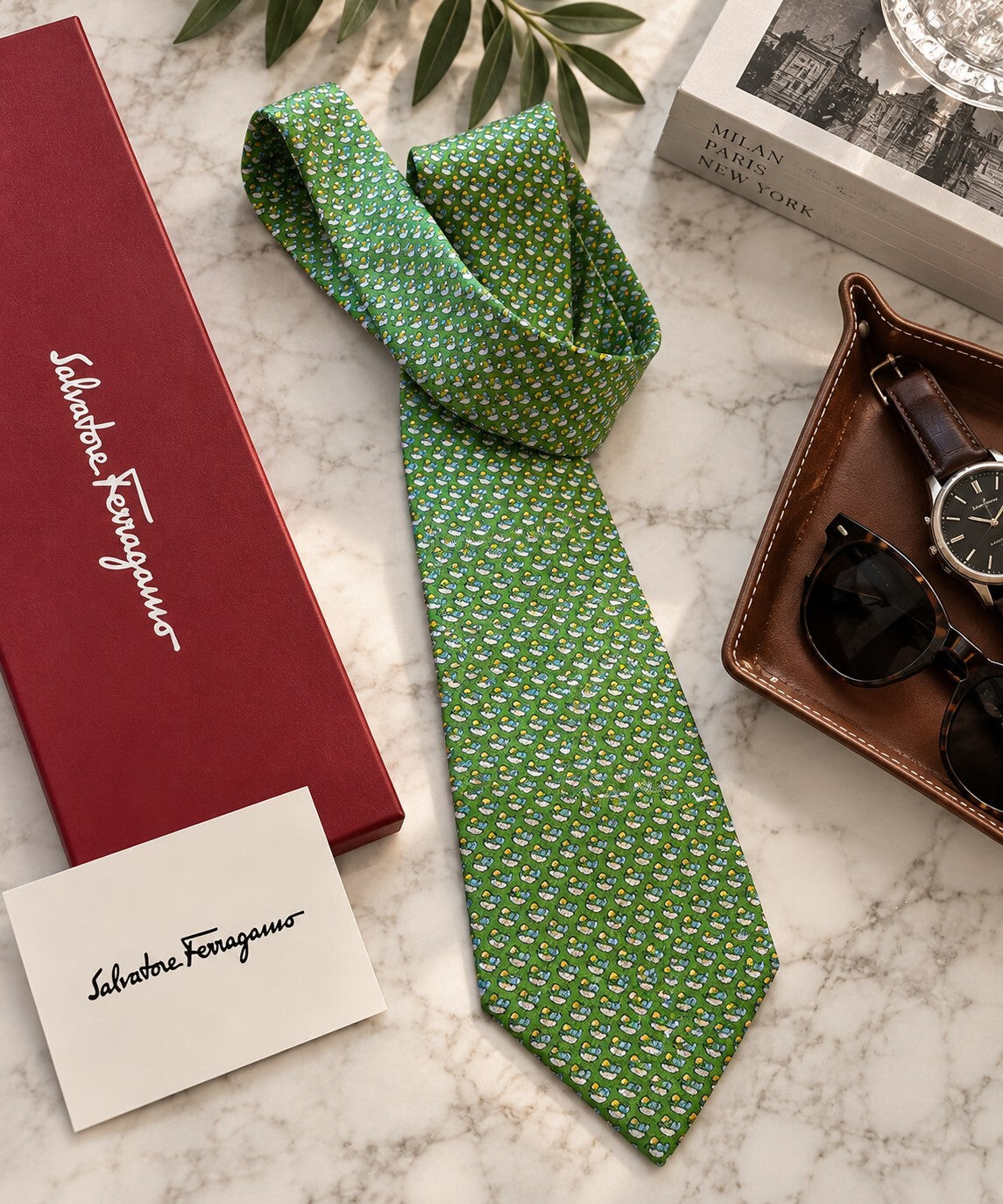 Salvatore Ferragamo Silk Tie - Baby Chicks