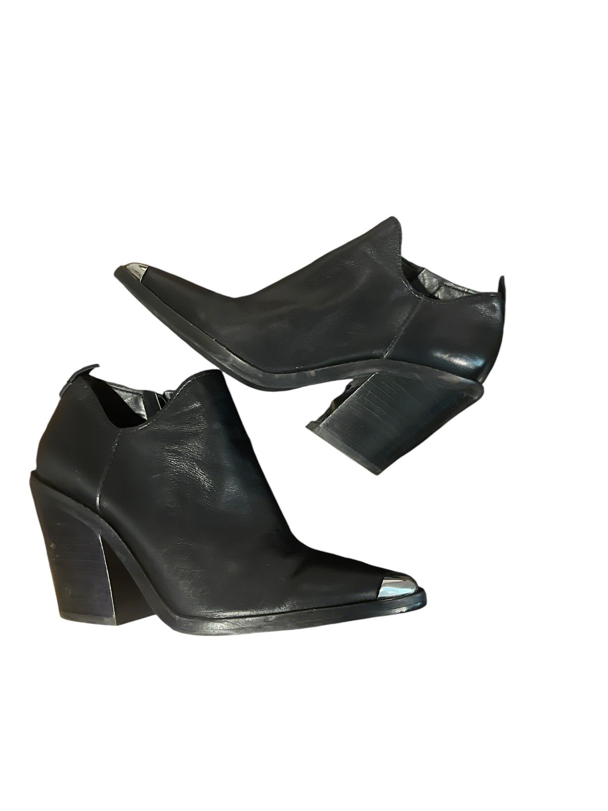 Rebecca Minkoff Silver Toe Booties - size 8
