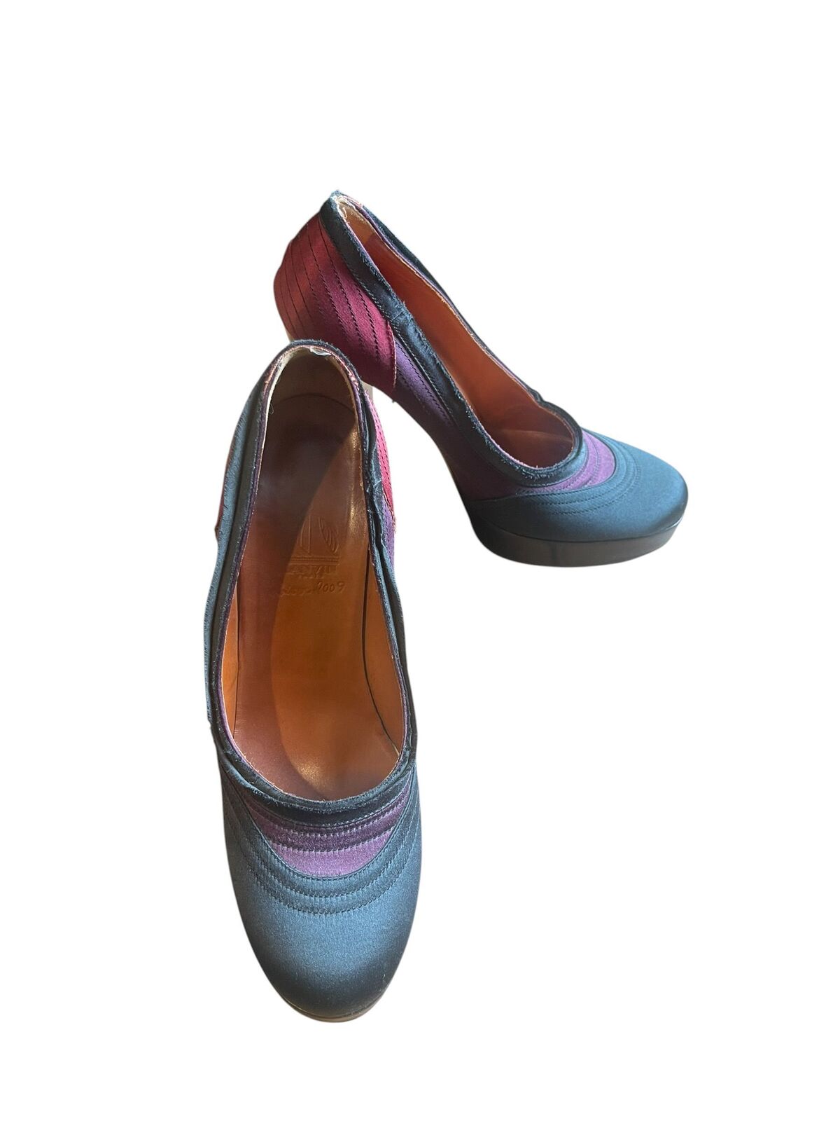 Lanvin Colorblock platform pumps - Size 39
