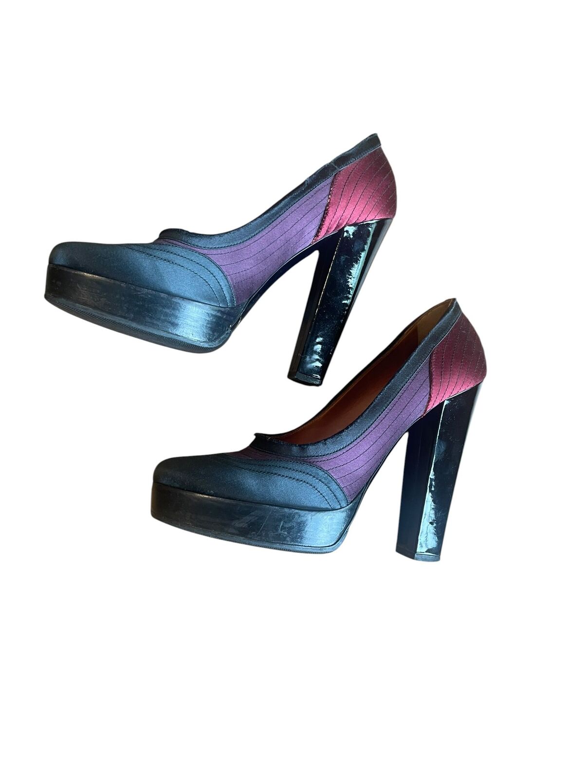 Lanvin Colorblock platform pumps - Size 39