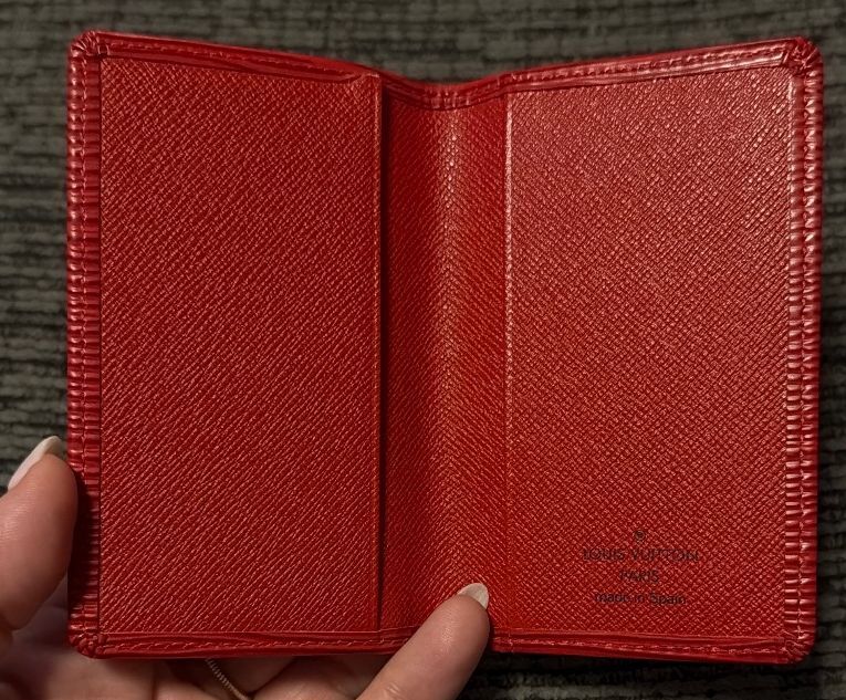 Louis Vuitton Pocket Organizer Wallet - Red Épi Leather
