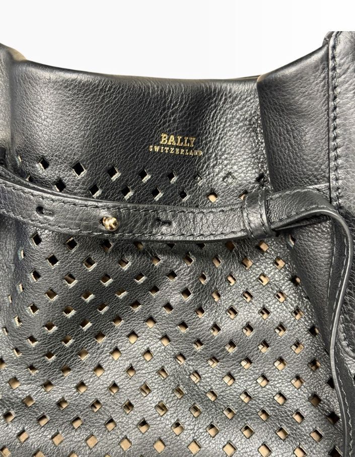 Bally Perforated Leather Shoulder Bag