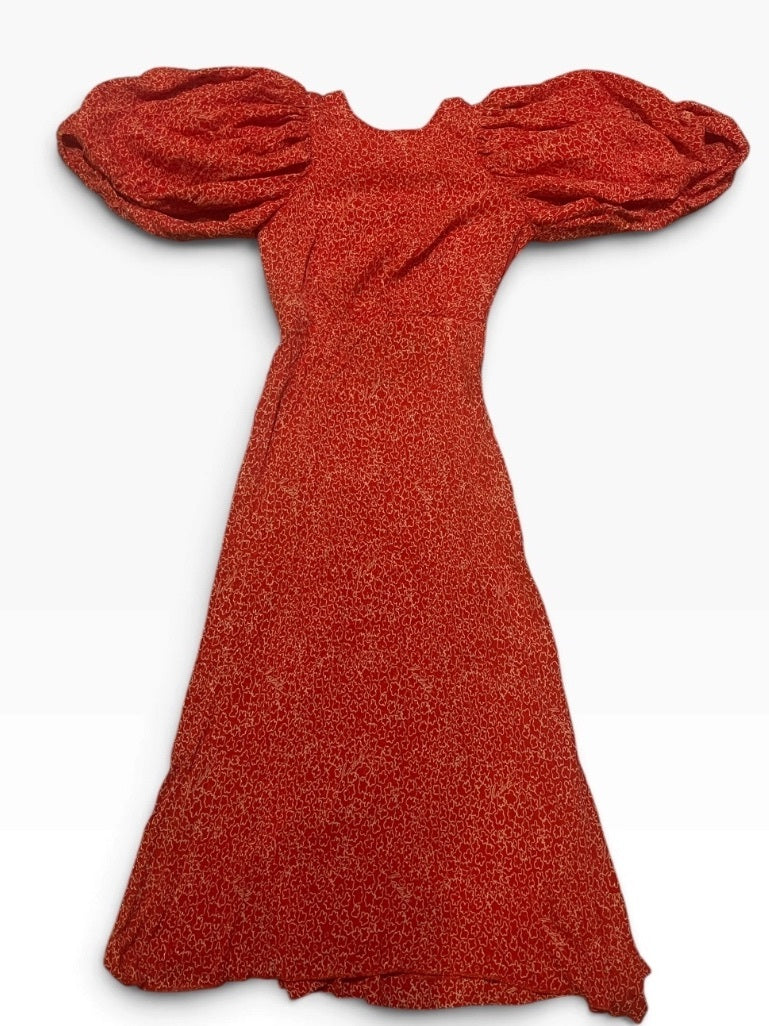 Rotate Birger Christensen Floral-Print Jacquard Midi Dress