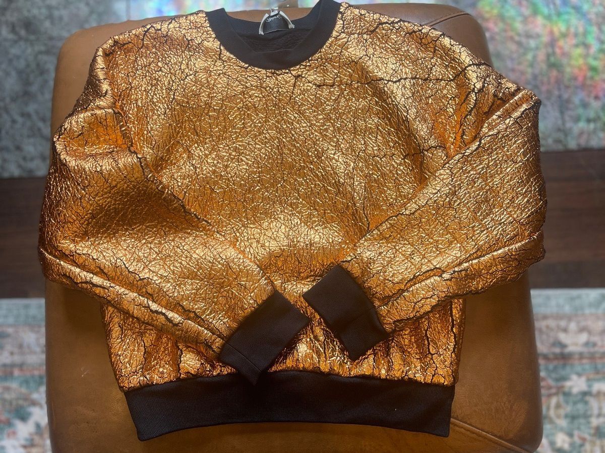 NWT 3.1 Phillip Lim Metallic Crewneck Top
