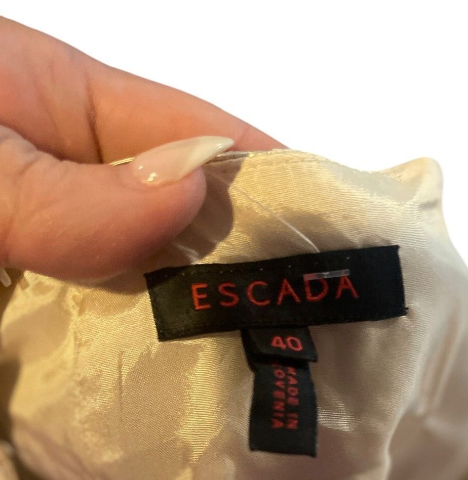 NWT ESCADA Rock Skirt Metallic Gold Floral Jacquard