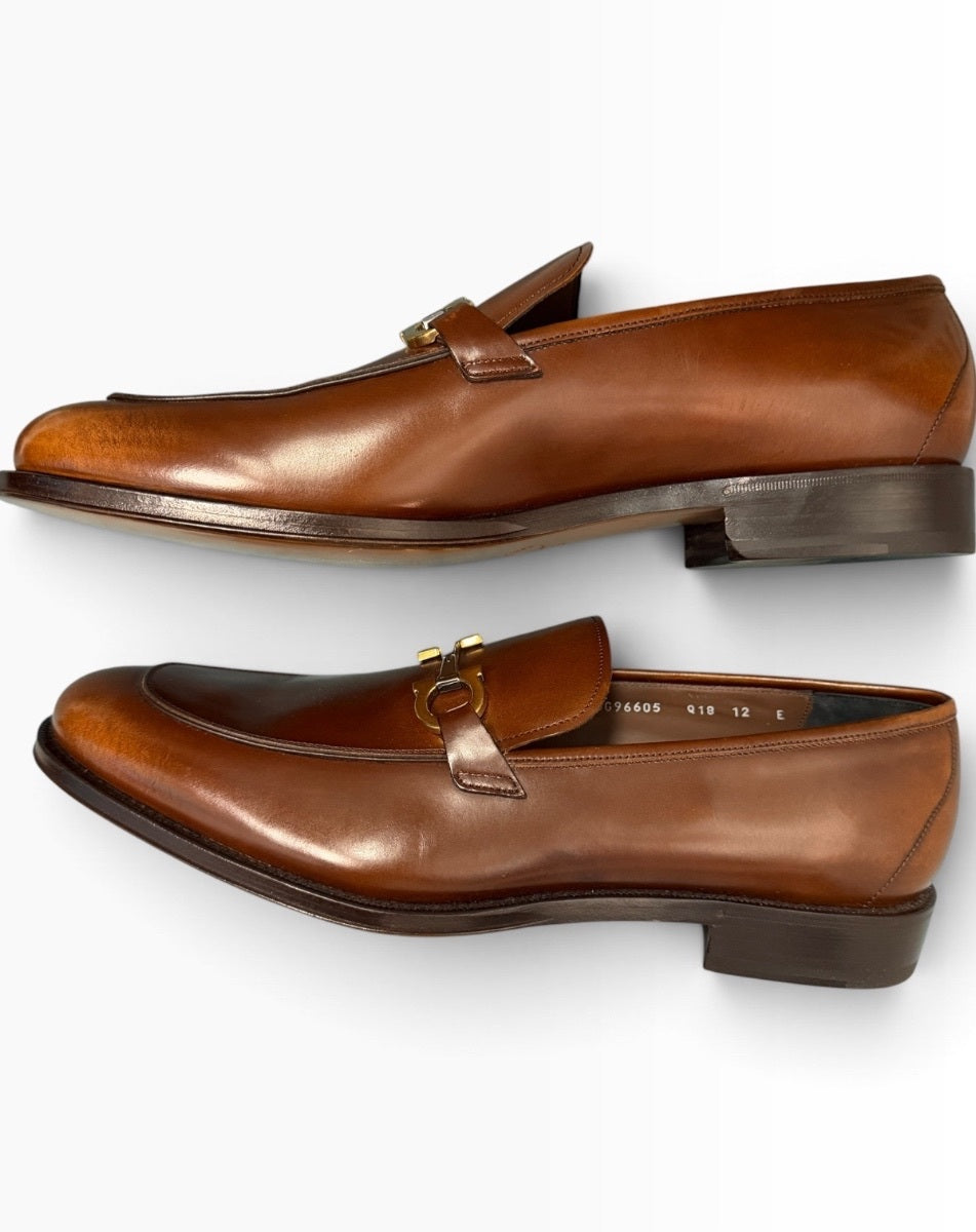 Ferragamo Leather Horsebit Loafers