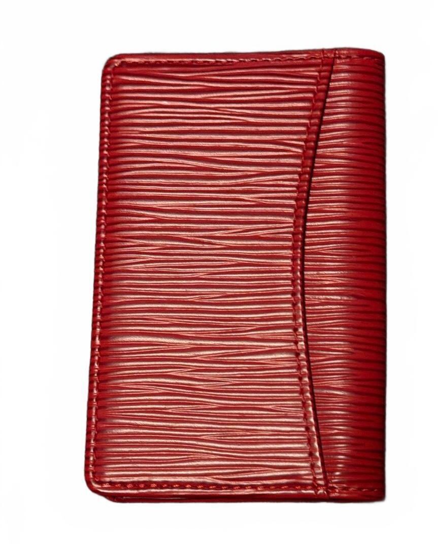 Louis Vuitton Pocket Organizer Wallet - Red Épi Leather
