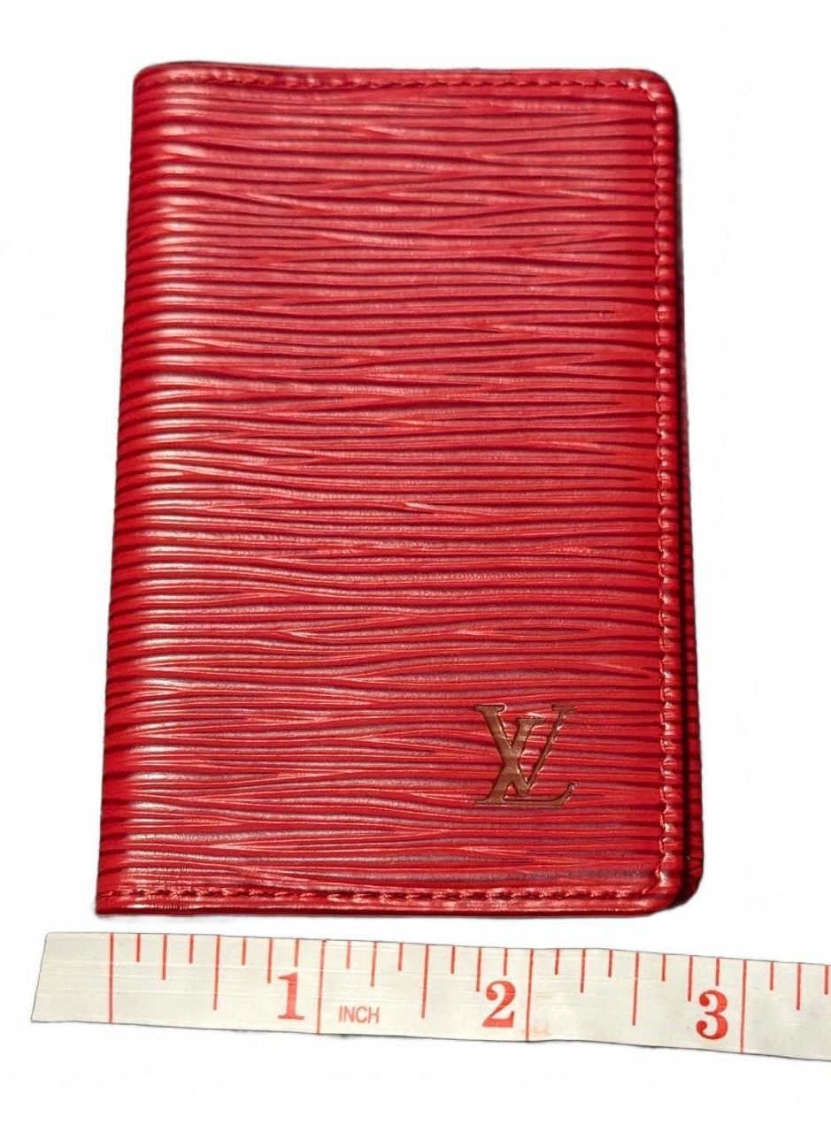 Louis Vuitton Pocket Organizer Wallet - Red Épi Leather