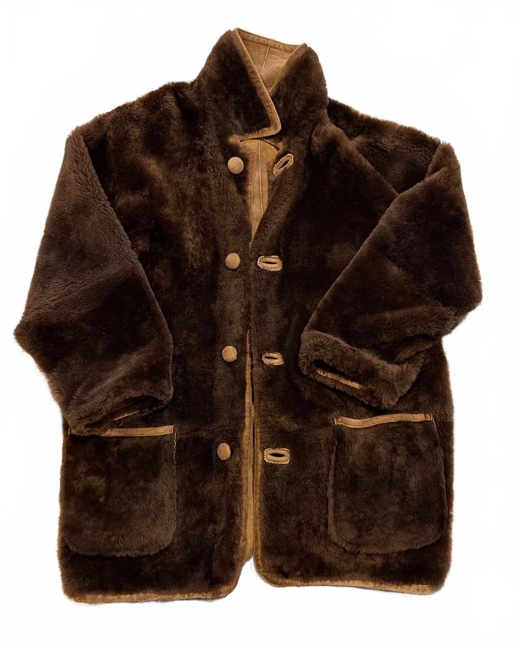 Denimaxx Men's Reversible Shearling Leather Coat