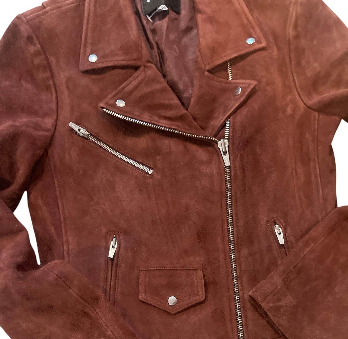 Veda Jayne suede moto jacket