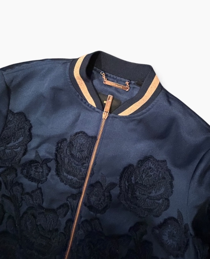 Ted Baker Floral Appliqué Bomber Jacket