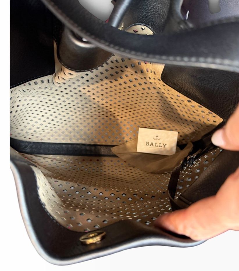 Bally Perforated Leather Shoulder Bag