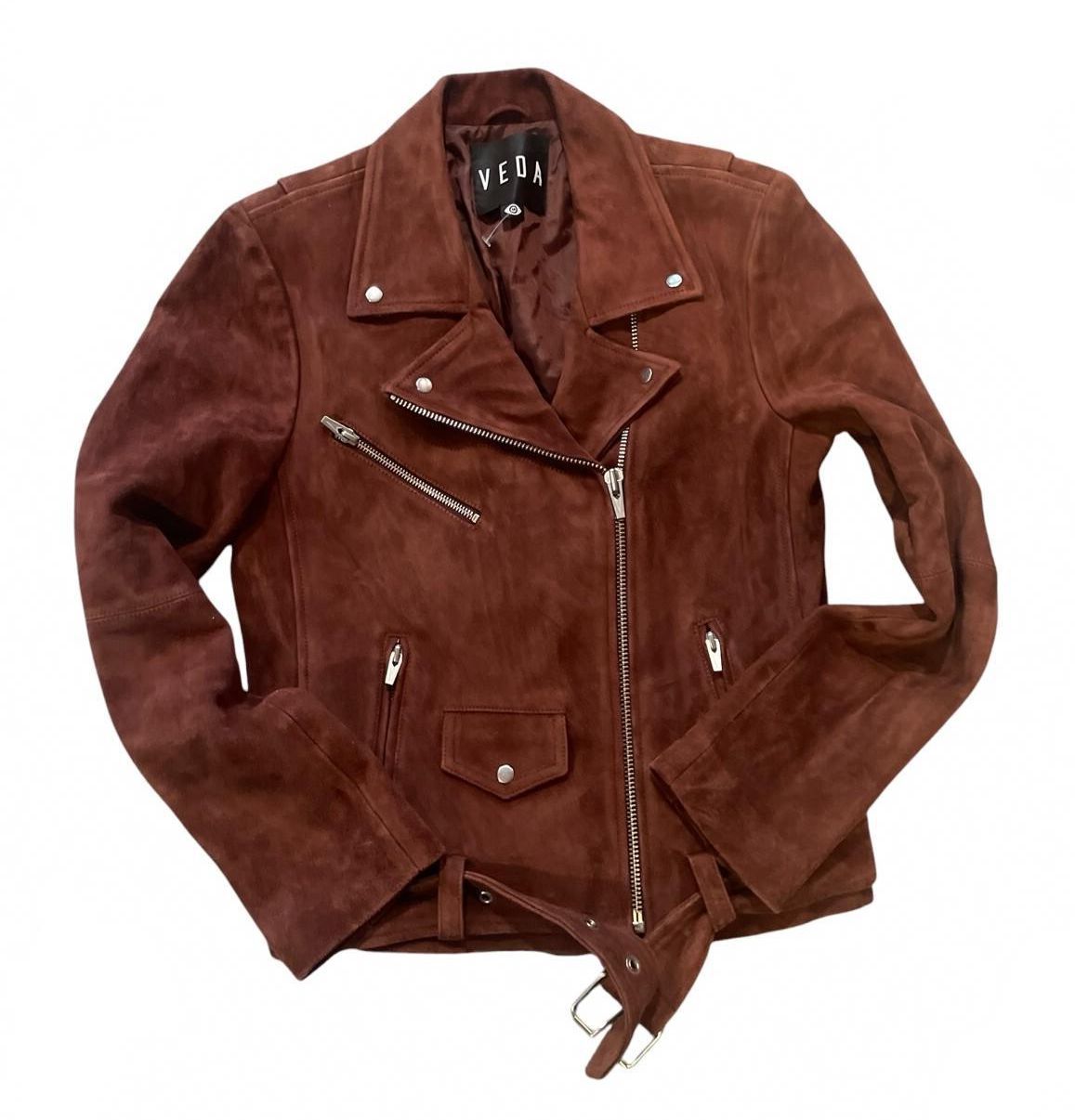 Veda Jayne suede moto jacket